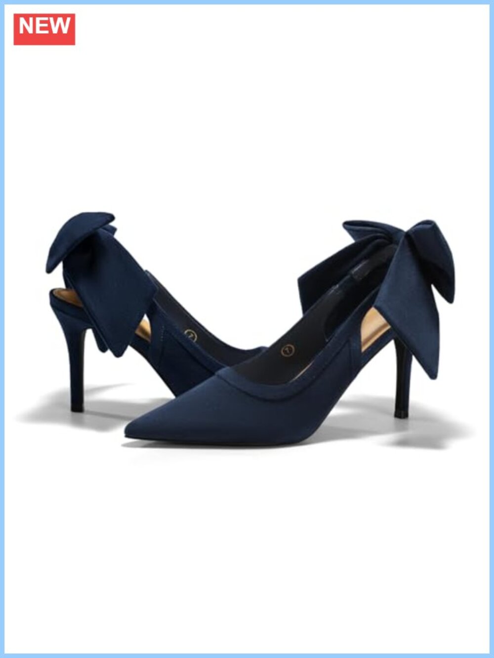 Slingback High Heels Bow Pointed Toe Lace Patchwork Party Dress Shoes